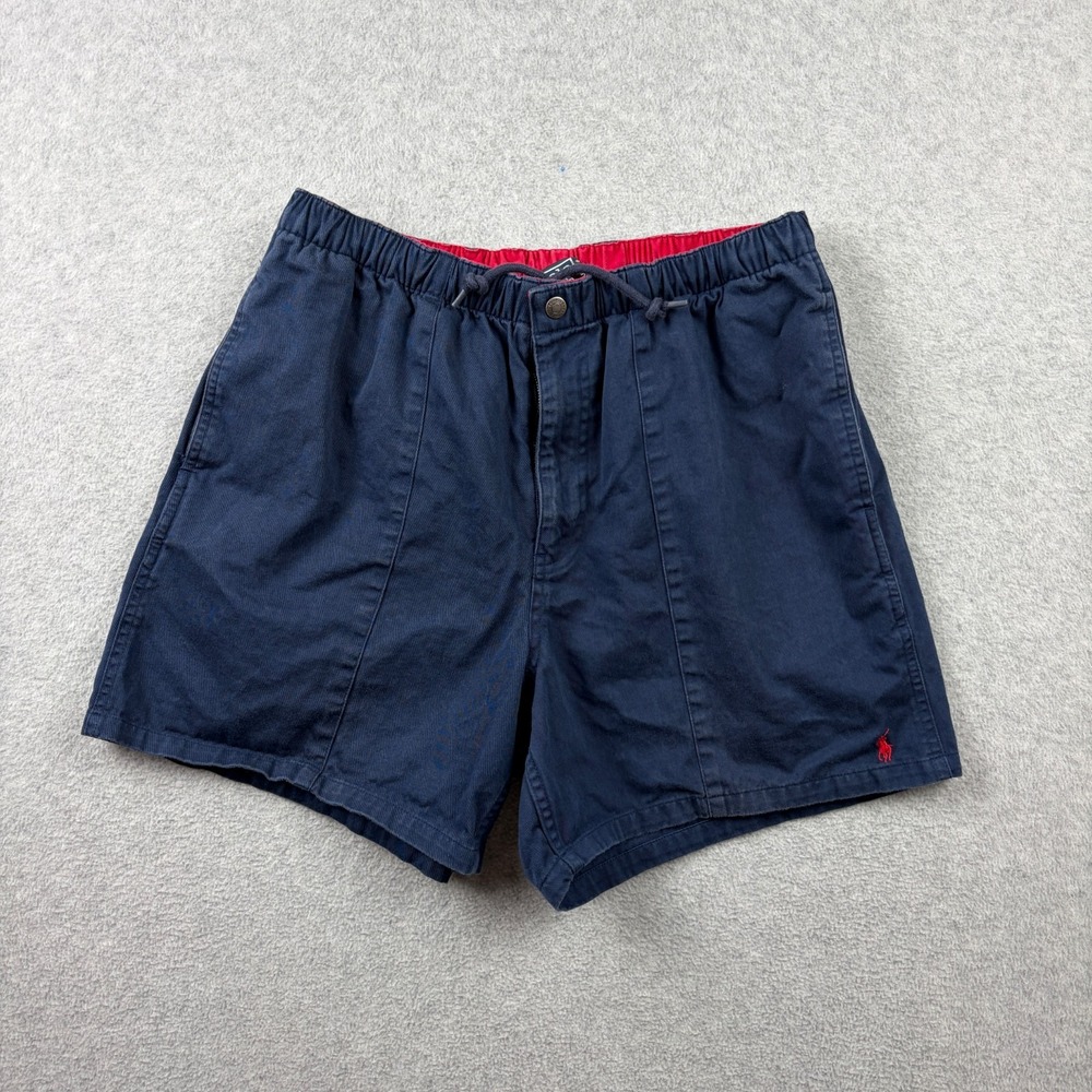Polo Ralph Lauren Shorts Mens Medium Navy Prepster Drawstring High Rise 5" Chino